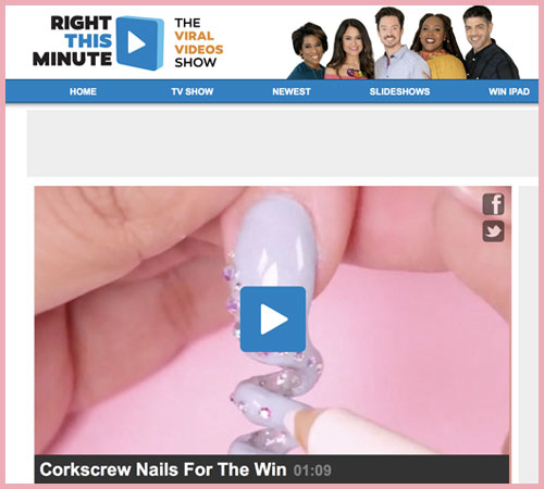 Right This Minute: Corkscrew Nails for the Win.